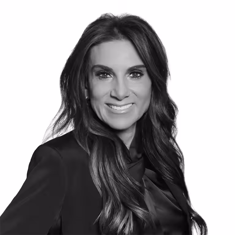 Emily Santangelo, Vice President of Due Diligence at Speed Bay, black-and-white headshot